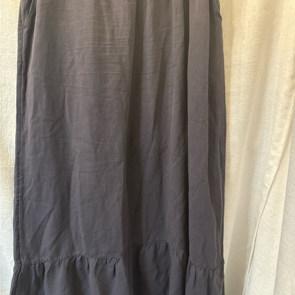 Calypso St Barth Linen Blend Gray Women's Maxi Skirt. Women's XL - Picture 2 of 8